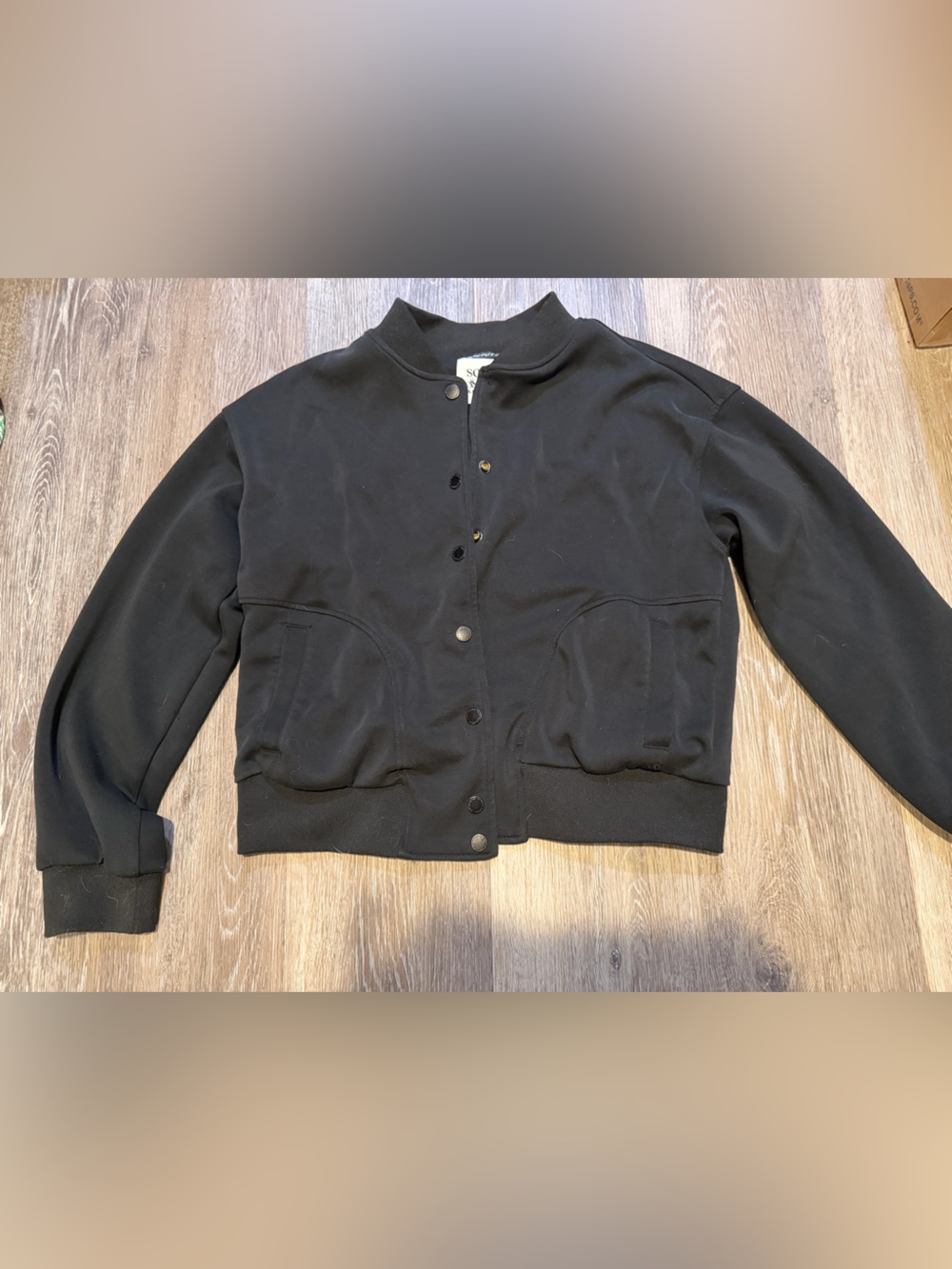 Scotch & Soda Black Button-Front lightweight jacket